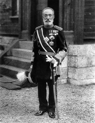 Japan: Count Maresuke Nogi, general in the Imperial Japanese Army (1849-1912) Count Nogi Maresuke, GCB (乃木 a¸aaÖ¸), also known as Kiten, Count Nogi, (25 December 1849 13 September 1912) was a general in the Imperial Japanese Army and a governor of Taiwan. He was one of the commanders during the 1894 capture of Port Arthur from China, and the subsequent massacre of thousands of Chinese civilians. He was a prominent figure in the Russo-Japanese War of 1904-5, as commander of the forces which captured Port Arthur from the Russians.<br ><br > He was a national hero in Imperial Japan as a model of feudal loyalty and self-sacrifice, ultimately to the point of suicide. In the Satsuma Rebellion, he lost a banner of the emperor in battle, for Copyright: xxPicturesxFromxHistoryx
