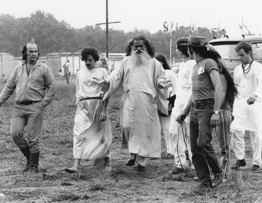 HIPPIE MOVEMENT, 1969. An Indian guru and his followers at the Woodstock festival. Full credit: Richard Busch Granger, NYC -- All Rights Reserved.  Copyright: xRichardxBuschx xGRANGERx 0265620