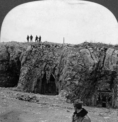 WORLD WAR I: DOBERDO. Ridge on the Doberdo plateau near the Isonzo river, Italy, the site of several battles during World War I. Stereograph, c1915-1919.  Copyright: xGRANGERx xGRANGERx 0325664
