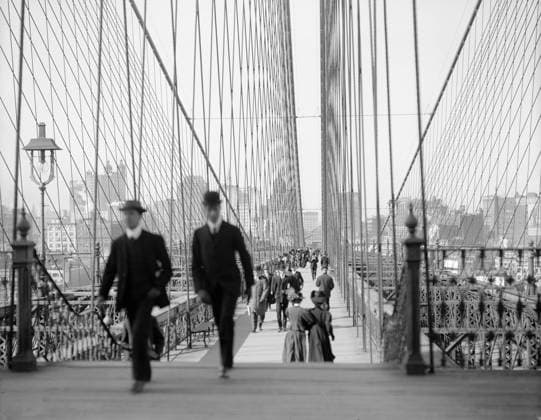 NEW YORK: BROOKLYN BRIDGE. The Brooklyn Bridge, New York City. Photograph, c1910.  Copyright: xGRANGERx xGRANGERx 0408208