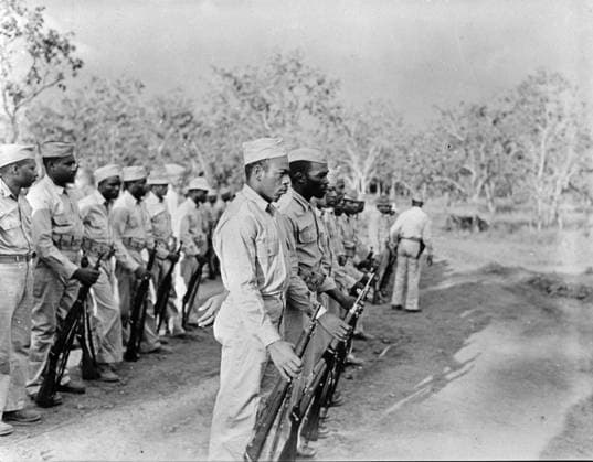 WWII: NEW GUINEA, 1943. American soldiers in New Guinea. Photograph, 1943.  Copyright: xGRANGERx xGRANGERx 0527321