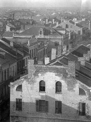 NEW ORLEANS, c1925. A view of the rooftops of buildings on Royal Street in New Orleans, Louisiana. Photograph by Arnold Genthe, c1925.  Copyright: xGRANGERx xGRANGERx 0527356