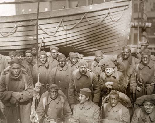 WWI: HOMECOMING, 1919. Troops of the 317th Supply Train returning home on board the Ulna. Photograph, February 1919.  Copyright: xGRANGERx xGRANGERx 0528293