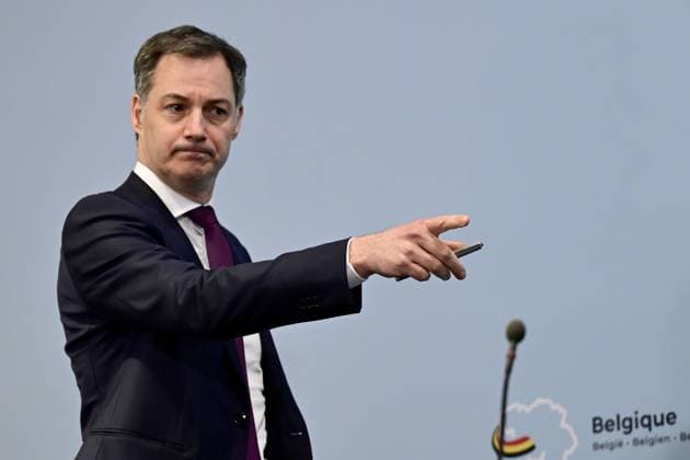 News Bilder des Tages Prime Minister Alexander De Croo pictured during a press conference following the meeting of the National Security Council, Wednesday 27 March 2024 in Brussels. DIRKxWAEM 89918114