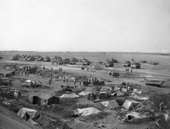 WWII: IWO JIMA, 1945. A Marine tank battalion on Iwo Jima. Photograph from the United States Marine Corps, 1945.  Copyright: xGRANGERx xGRANGERx 0644930