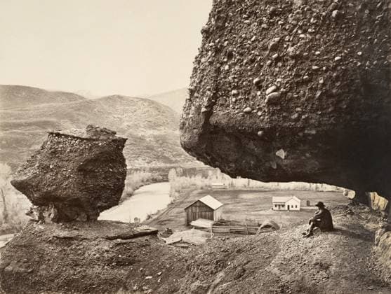 UTAH: ECHO CANYON, c1868. Hanging Rock, Foot of Echo Canon. Photograph by Andrew Joseph Russell at the Mormon settlement of Echo City, Utah, c1868.  Copyright: xGRANGERx xGRANGERx 0646786