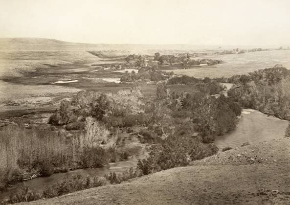 WYOMING: RIVER, 1869. Scenic view of the Laramie River in the Laramie Mountains, Wyoming. Photograph by Andrew Joseph Russell, 1869.  Copyright: xGRANGERx xGRANGERx 0652892