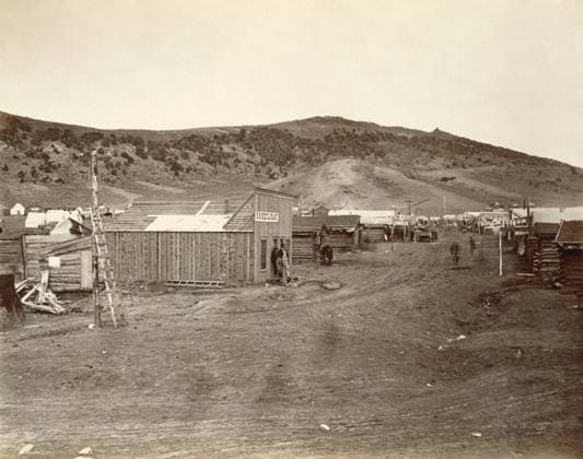 WYOMING: BEAR RIVER CITY. A view of Bear River City, a Hell on Wheels town on the route of the Union Pacific Railroad in southwestern Wyoming Territory. Photograph by Andrew Joseph Russell, 1867.  Copyright: xGRANGERx xGRANGERx 0653072
