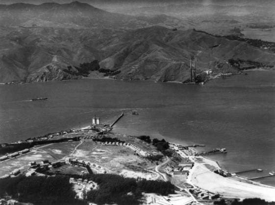 GOLDEN GATE BRIDGE, c1934. Construction of the Golden Gate Bridge in San Francisco, California. Photograph by Charles M. Hiller, c1934.  Copyright: xGRANGERx xGRANGERx 0908569