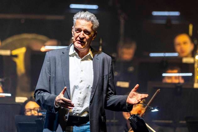 Max Moor beim Konzert The Music of Hans Zimmer & John Williams mit dem Kyiv Camerata & National Presidential Orchestra in der Messehalle. Erfurt, 28.03.2024
