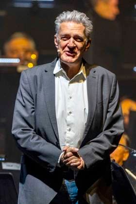 Max Moor beim Konzert The Music of Hans Zimmer & John Williams mit dem Kyiv Camerata & National Presidential Orchestra in der Messehalle. Erfurt, 28.03.2024