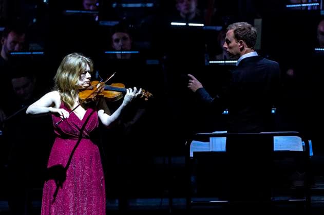 Bogdana Pivnenko Bohdana Piwnenko und Robert Emery beim Konzert The Music of Hans Zimmer & John Williams mit dem Kyiv Camerata & National Presidential Orchestra in der Messehalle. Erfurt, 28.03.2024