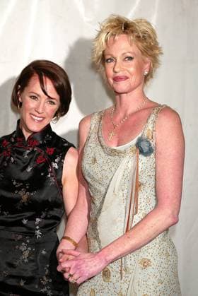 BROADWAY UNDER THE STARS ARRIVALS NY MARY STUART MASTERSON AND MELANIE GRIFFITH ARRIVING TO THE BROADWAY UNDER THE STARS CONCERT. BRYANT PARK, NEW YORK CITY. 16 JUNE 2003. PICTURES , Credit:Anthony Dixon Avalon 0542406774