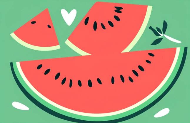 illustration of watermelon slices on a green background illustration of watermelon slices on a green background Copyright: xZoonar.com VladimirxNenovx 20491026
