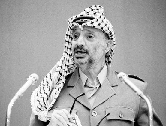 Israel Palestine: Yasser Arafat (1929-2004), Chairman of the Palestine National Liberation Organization, United Nations, New York, 1983 Mohammed Yasser Abdel Rahman Abdel Raouf Arafat al-Qudwa (24 August 1929 11 November 2004), popularly known as Yasser Arafat, was a paramount Palestinian leader.<br ><br > He was Chairman of the Palestine Liberation Organization (PLO), President of the Palestinian National Authority (PNA), and leader of the Fatah political party and former paramilitary group, which he founded in 1959. Copyright: xxPicturesxFromxHistoryx