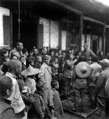 China: A female officer addresses a squadron of Chinese partisans at the Zhejiang-Jiangxi border before heading off on a mission against the Japanese invaders, Xinzhou District, Jiangxi Province, October 1939 The Second Sino-Japanese War (July 7, 1937 September 9, 1945) was a military conflict fought primarily between the Republic of China and the Empire of Japan. After the Japanese attack on Pearl Harbor, the war merged into the greater conflict of World War II as a major front of what is broadly known as the Pacific War.<br ><br > Although the two countries had fought intermittently since 1931, total war started in earnest in 1937 and ended only with the surrender of Japan in 1945. The war was the result of a decades-long Japanese im Copyright: xxPicturesxFromxHistoryx