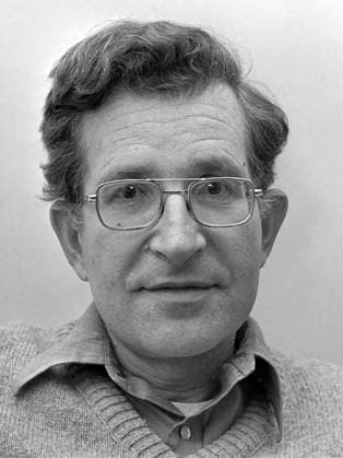 USA: Noam Chomsky (1928 - ), aged 49. Hans Peters, 1977 Avram Noam Chomsky (born December 7, 1928) is an American linguist, philosopher, cognitive scientist, logician, political commentator, social justice activist, and anarcho-syndicalist. Sometimes described as the father of modern linguistics , Chomsky is also a major figure in analytic philosophy.<br ><br > Chomsky has spent most of his career at the Massachusetts Institute of Technology (MIT), where he is currently Professor Emeritus, and has authored over 100 books. Copyright: xHansxPetersx xNationaalxArchiefxPicturesxFromxHistoryx