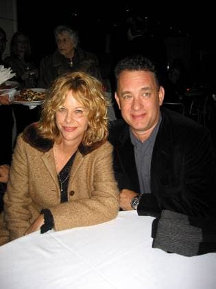 IMAGINARY FRIENDS AFTER PARTY NY MEG RYAN AND TOM HANKS ATTENDING THE AFTER PARTY FOR IMAGINARY FRIENDS AT GUSTAVINO S, NEW YORK CITY. 12 DECEMBER 2002. PICTURES . NO NEW YORK DAILY NEWS AND NO NEWSDAY. PLEASE. MANDATORY CREDIT FAILURE WILL INCUR DOUBLE FEES, Credit:Aubrey Reuben Avalon 0542993788