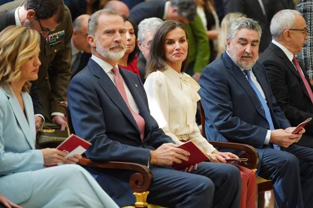 Spanish King Felipe VI and Queen Letizia Ortiz during National Sports awards in Madrid on Thursday, 04 April 2024. Cordon Press 