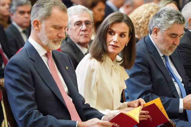 Spanish King Felipe VI and Queen Letizia Ortiz during National Sports awards in Madrid on Thursday, 04 April 2024. Cordon Press 