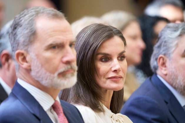 05-04-2024 Madrid Queen Letizia and King Felipe attend the 2022 national sports awards at the El Pardo palace in Madrid. No Spain Â  Copyright: xPPEx