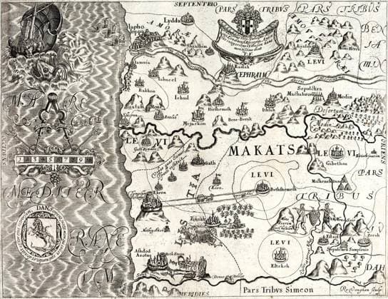 Israel Palestine: Map depicting the Tribe of Dan, from a later edition of Thomas Fuller s (1608-1661) A Pisgah-sight of Palestine, 1869 Thomas Fuller (1608-1661) was an English churchman, historian and writer. Born in Aldwinker St Peter s, Northamptonshire, his father was rector of the community. He was admitted to Queens College in Cambridge and did well academically. Fuller was a prolific author, one of the first English writers to live by his pen. He is particularly remembered for his Worthies of England, published in 1662 after his death. Copyright: xThomasxFullerx(1608-1661)xPicturesxFromxHistoryx