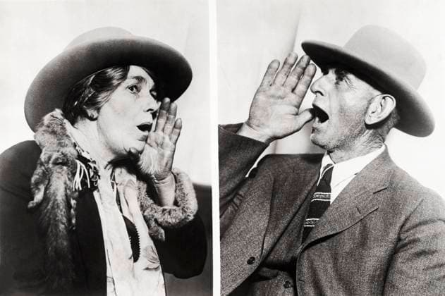 RECORD DATE NOT STATED Champion Cow Callers Oakland, California 1929 The champion cow-callers of the world are Mrs. Kate Meyer of Oakland, champion woman caller, in fact only woman cow-caller in the country, whose cow-coaxing voice can be heard for mile and a half; and Ben F. Howard of Brown s Station, Truckee Meadows, Nevada, is the champ. bovine-baritonizer, or Holstein-enticer, or cow-cajoler--for men or women whose call can be heard for a distance of two miles. They recently demonstrated their abilities at the Pacific Slope Dairy. Show held here in Oakland. Copyright: Â¬ xUnderwoodxArchives 990_05_6-Exp-Speech_17HR