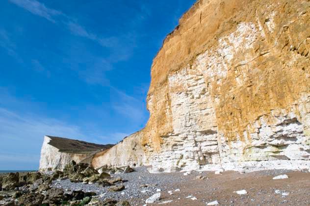 Chalk cliffs at Seaford Head Nature Reserve View of the chalk cliffs at Hope Gap at Seaford Head Nature Reserve, East Sussex on the south coast of the UK Copyright: xZoonar.com MickxHousex 9115844