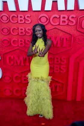 April 7, 2024, Austin, Tx, United States: Country singer BCRITTNEY BOSTON walks the red carpet and poses for photographs prior to the CMT Music Awards show at Austin s Moody Center on April 6, 2024. Austin United States - ZUMAd150 20240407_znp_d150_032 Copyright: xBobxDaemmrichx