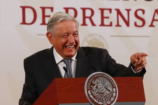 April 10, 2024, Mexico City, Mexico: MexicoÃ¢â‚¬â ¢s President, Andres Manuel Lopez Obrador, gesticulates while answering the questions of the media during his daily briefing conference at National Palace. Mexico City Mexico - ZUMAe321 20240410_zia_e321_027 Copyright: xCarlosxSantiagox