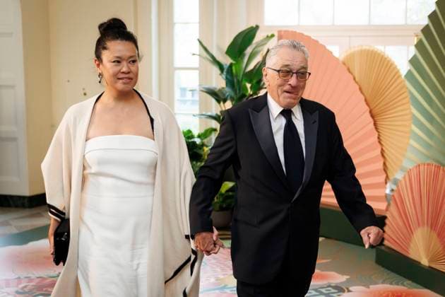 Bilder des Jahres 2024, Entertainment 04 April Entertainment Themen der Woche KW15 Entertainment Bilder des Tages Robert De Niro, and Tiffany Chen, arrive to attend a state dinner in honor of Japanese Prime Minister Kishida Fumio hosted by US President Joe Biden and First Lady Jill Biden at the White House in Washington on April 10, 2024.  WAX20240410722 TingxShen