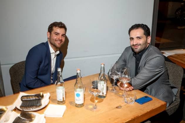 Die DEUTSCHE FILMAKADEMIE lädt zum Nominiertenabend des DEUTSCHEN FILMPREISES 2024 Lucas Reiber und Hassan Akkouch beim Lola Nominiertenabend des Deutschen Filmpreises 2024 in der Bar Brass am 13.04.2024 in Berlin. Copyright: xEventpressxKochanx
