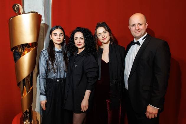 Die DEUTSCHE FILMAKADEMIE lädt zum Nominiertenabend des DEUTSCHEN FILMPREISES 2024 Bayan Layla, Milena Aboyan, Matthias Greving und Emina Smajic beim Lola Nominiertenabend des Deutschen Filmpreises 2024 in der Bar Brass am 13.04.2024 in Berlin. Copyright: xEventpressxKochanx