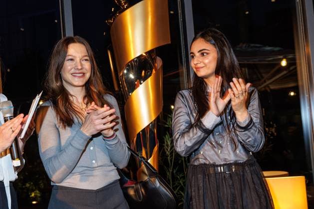 Die DEUTSCHE FILMAKADEMIE lädt zum Nominiertenabend des DEUTSCHEN FILMPREISES 2024 Hannah Herzsprung und Bayan Layla beim Lola Nominiertenabend des Deutschen Filmpreises 2024 in der Bar Brass am 13.04.2024 in Berlin. Copyright: xEventpressxKochanx