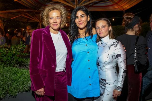 Die DEUTSCHE FILMAKADEMIE lädt zum Nominiertenabend des DEUTSCHEN FILMPREISES 2024 Katja Riemann Samira El Ouassil und Jasna Fritzi Bauer beim Lola Nominiertenabend des Deutschen Filmpreises 2024 in der Bar Brass am 13.04.2024 in Berlin. Copyright: xEventpressxKochanx