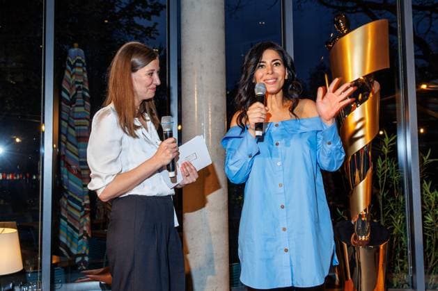 Die DEUTSCHE FILMAKADEMIE lädt zum Nominiertenabend des DEUTSCHEN FILMPREISES 2024 Alexandra Maria Lara und Samira El Ouassil beim Lola Nominiertenabend des Deutschen Filmpreises 2024 in der Bar Brass am 13.04.2024 in Berlin. Copyright: xEventpressxKochanx