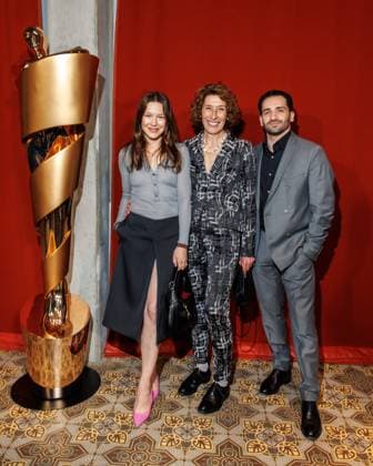 Die DEUTSCHE FILMAKADEMIE lädt zum Nominiertenabend des DEUTSCHEN FILMPREISES 2024 Hannah Herzsprung, Adele Neuhauser und Hassan Akkouch beim Lola Nominiertenabend des Deutschen Filmpreises 2024 in der Bar Brass am 13.04.2024 in Berlin. Copyright: xEventpressxKochanx