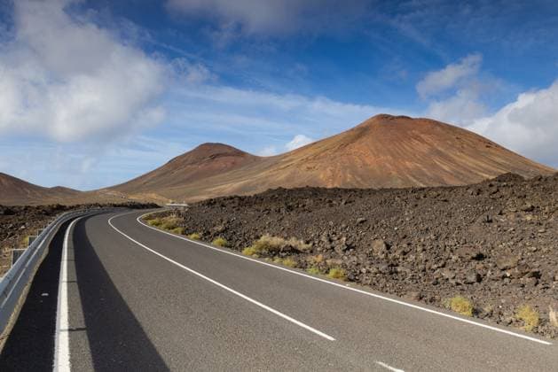 Los Volocanes Natural Park is situated surrounding the Timanfaya Tinajo, Canary Islands, Spain R_NTZW240410CA-1392568-01