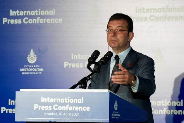 A press conference for the international media by newly elected Istanbul Mayor Ekrem Imamoglu, Istanbul, Turkey, April 18, 2024. (CTKxPhoto PavelxNemecek) CTKPhotoF202404180027201  CTKPhotoF202404180027201