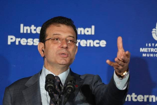 A press conference for the international media by newly elected Istanbul Mayor Ekrem Imamoglu, Istanbul, Turkey, April 18, 2024. (CTKxPhoto PavelxNemecek) CTKPhotoF202404180028901  CTKPhotoF202404180028901