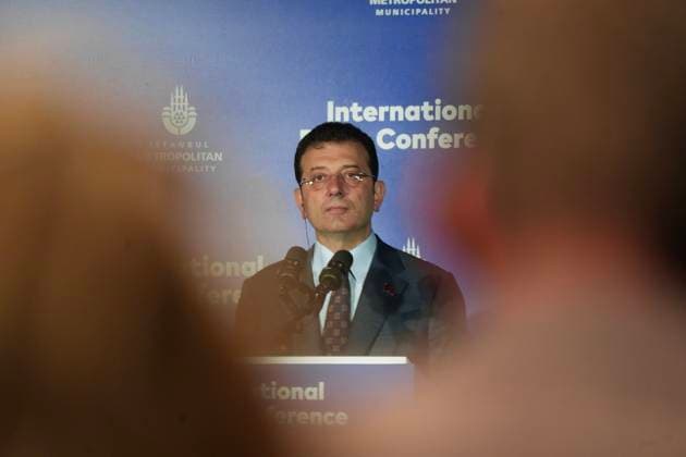 A press conference for the international media by newly elected Istanbul Mayor Ekrem Imamoglu, Istanbul, Turkey, April 18, 2024. (CTKxPhoto PavelxNemecek) CTKPhotoF202404180029401  CTKPhotoF202404180029401