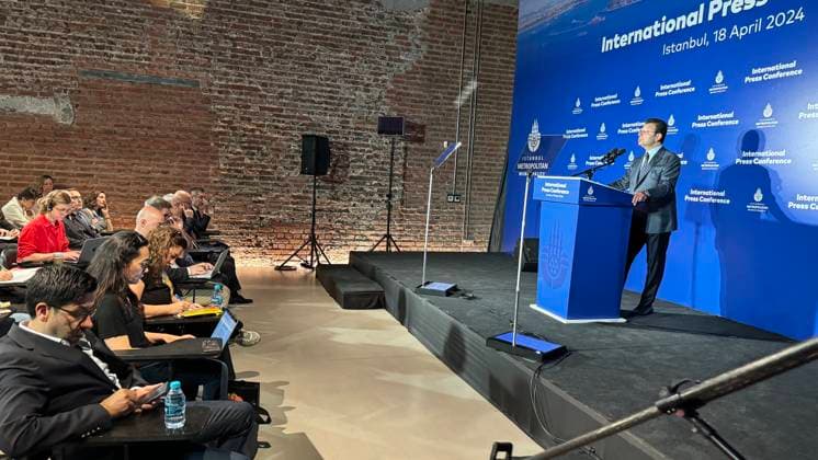 A press conference for the international media by newly elected Istanbul Mayor Ekrem Imamoglu, Istanbul, Turkey, April 18, 2024. (CTKxPhoto PavelxNemecek) CTKPhotoF202404180030901  CTKPhotoF202404180030901