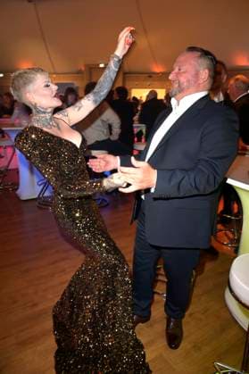Melanie Müller mit Freund Andreas Kunz bei der Verleihung des 24. Radio Regenbogen Award 2024 in der Europa-Park Arena. Rust, 19.04.2024