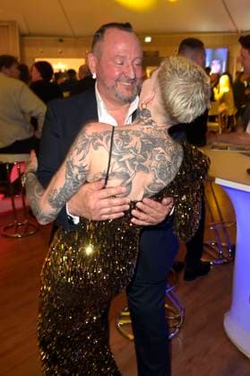 Melanie Müller mit Freund Andreas Kunz bei der Verleihung des 24. Radio Regenbogen Award 2024 in der Europa-Park Arena. Rust, 19.04.2024