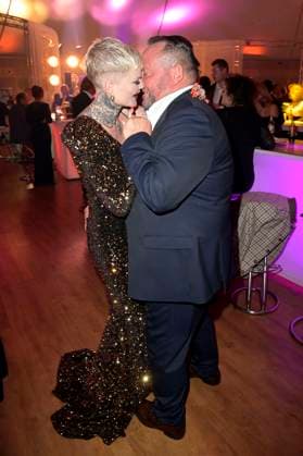 Melanie Müller mit Freund Andreas Kunz bei der Verleihung des 24. Radio Regenbogen Award 2024 in der Europa-Park Arena. Rust, 19.04.2024