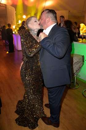 Melanie Müller mit Freund Andreas Kunz bei der Verleihung des 24. Radio Regenbogen Award 2024 in der Europa-Park Arena. Rust, 19.04.2024