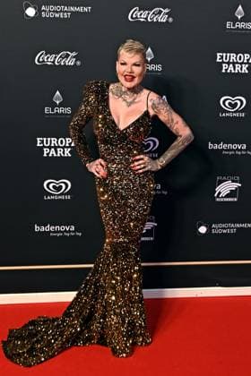 RADIO REGENBOGEN AWARD 2024. Melanie Müller anläßlich der Verleihung des Medienpreises aus Baden-Württemberg Radio Regenbogen Award am 19.04.2024 im Europapark Rust. 20240419MWI127463