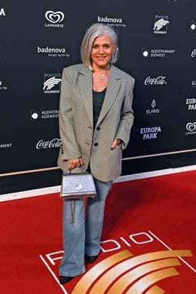 RADIO REGENBOGEN AWARD 2024. Birgit Schrowange anläßlich der Verleihung des Medienpreises aus Baden-Württemberg Radio Regenbogen Award am 19.04.2024 im Europapark Rust. 20240419MWI127719