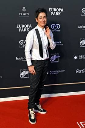 RADIO REGENBOGEN AWARD 2024. Dunja Hayali anläßlich der Verleihung des Medienpreises aus Baden-Württemberg Radio Regenbogen Award am 19.04.2024 im Europapark Rust. 20240419MWI127742