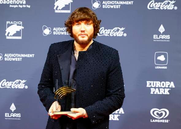 Rust, Germany - April 19, 2024: The 24th Radio Regenbogen Award at Europa-Park with James Arthur, Winner Artist International 2023 24th Radio Regenbogen Award at Europa-Park